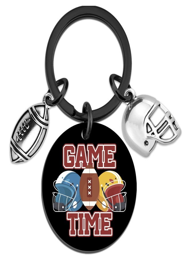 MOEXUKO Football Keychain Football Birthday Party Decorations Superbowl Party Decorations 2026 Footballs Gifts for Men Player Footballs Themed Gifts Game Time Keyring - Image 1